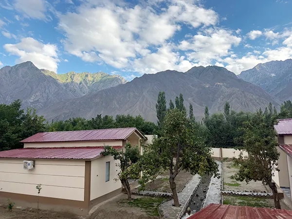 beautiful view of skardu from resort